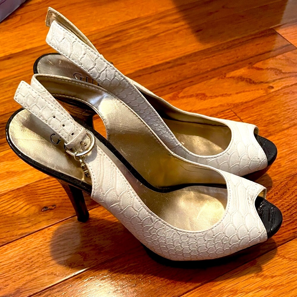 Guess Peep Toe Pumps